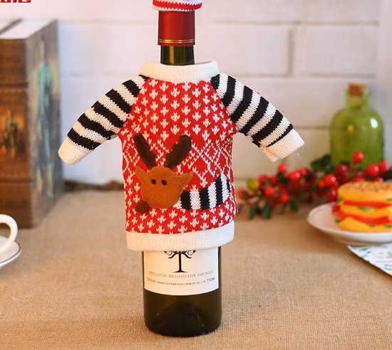 크리스마스 엘크 와인 병 세트 크리스마스 샴페인 병 세트 크리스마스 일 용품 장식